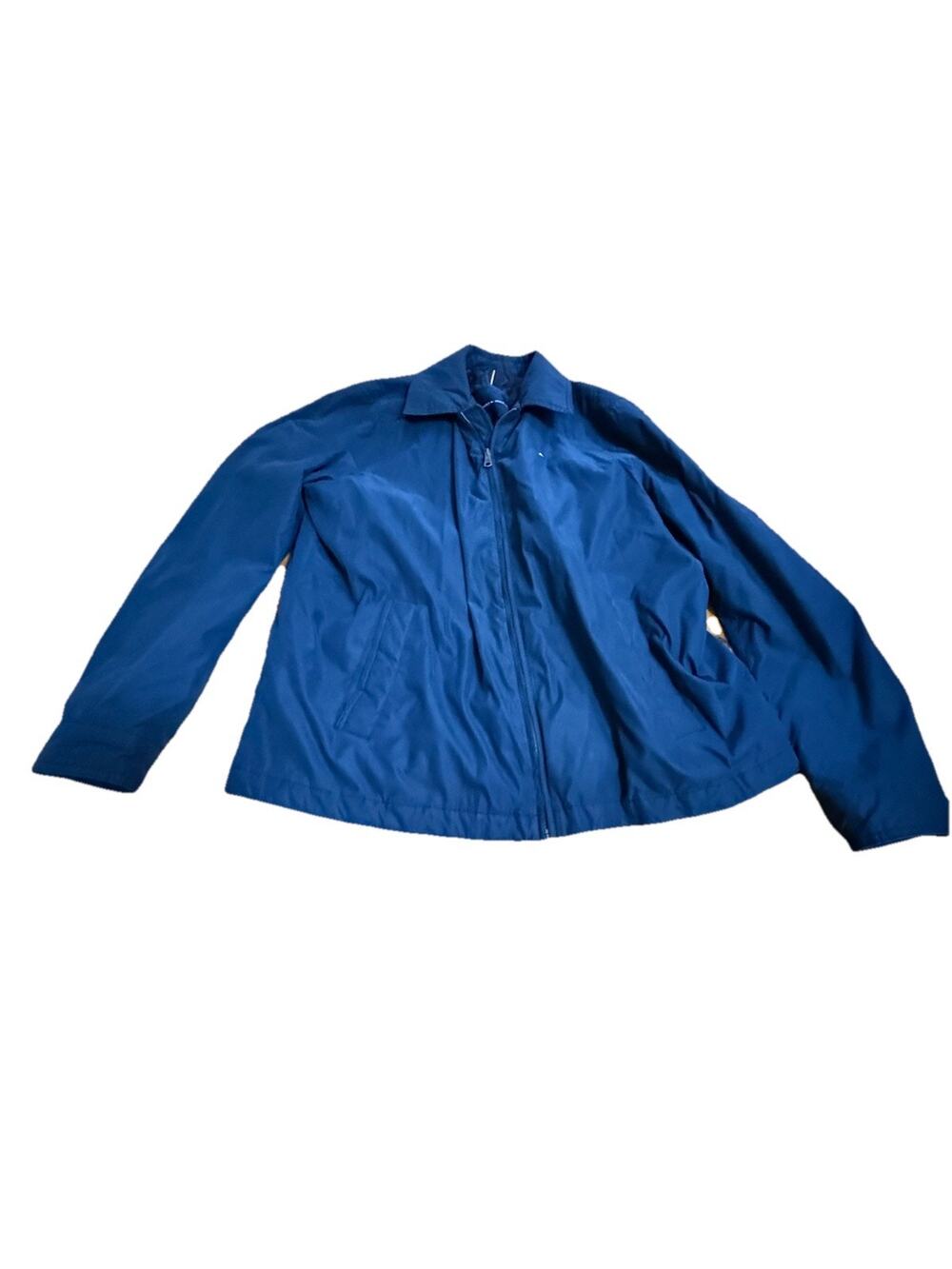 TOMMY HILFIGER Men’s Navy Blue Quilted Zip Up Windbreaker Jacket Size XL